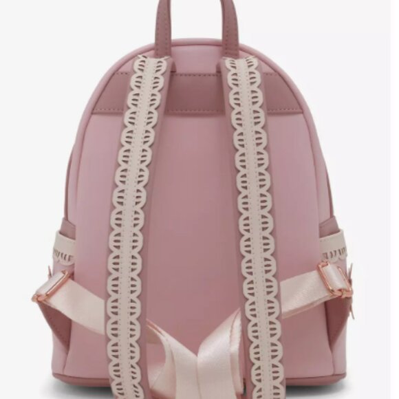 Loungefly Disney Princess Pink Floral Mini Backpack NWT - Picture 3 of 4